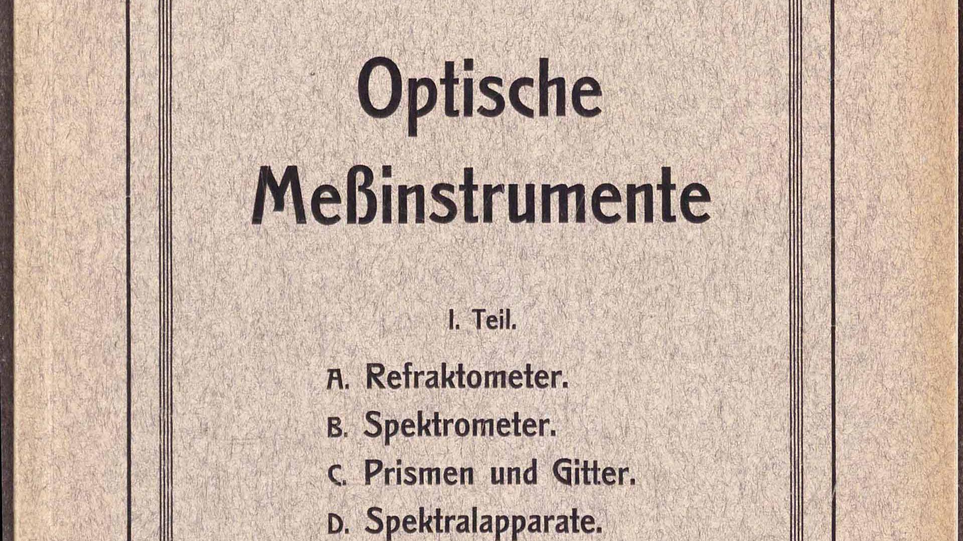 Fertigungslisten für Mikroskope bis 1920