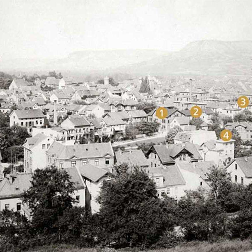 Blick auf Jena und das Zeisswerk nach Nord-Ost, 1891