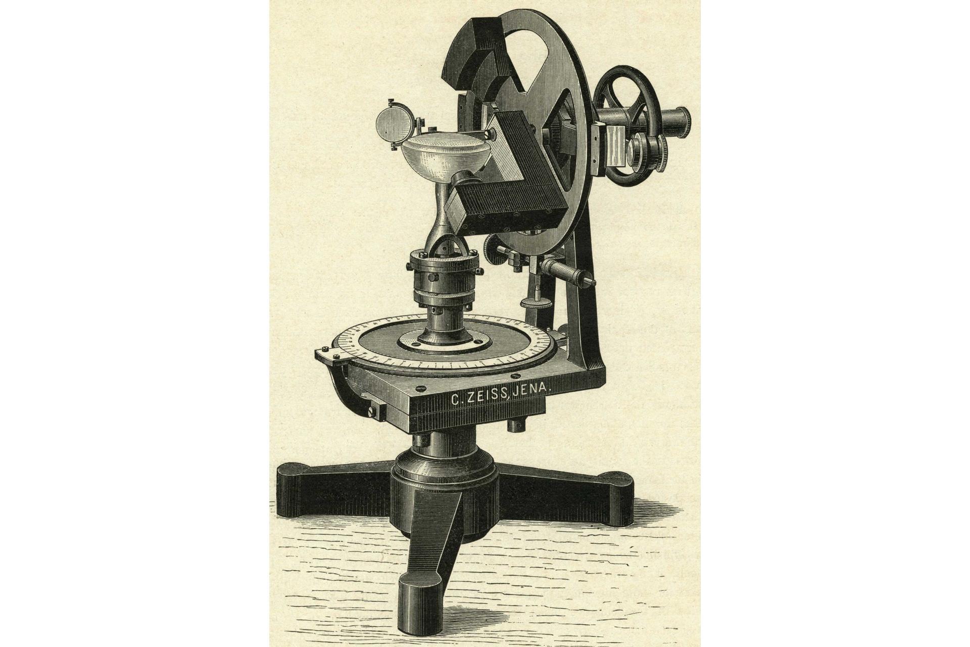 Grosses Krystallrefractometer nach Abbe, 1893.