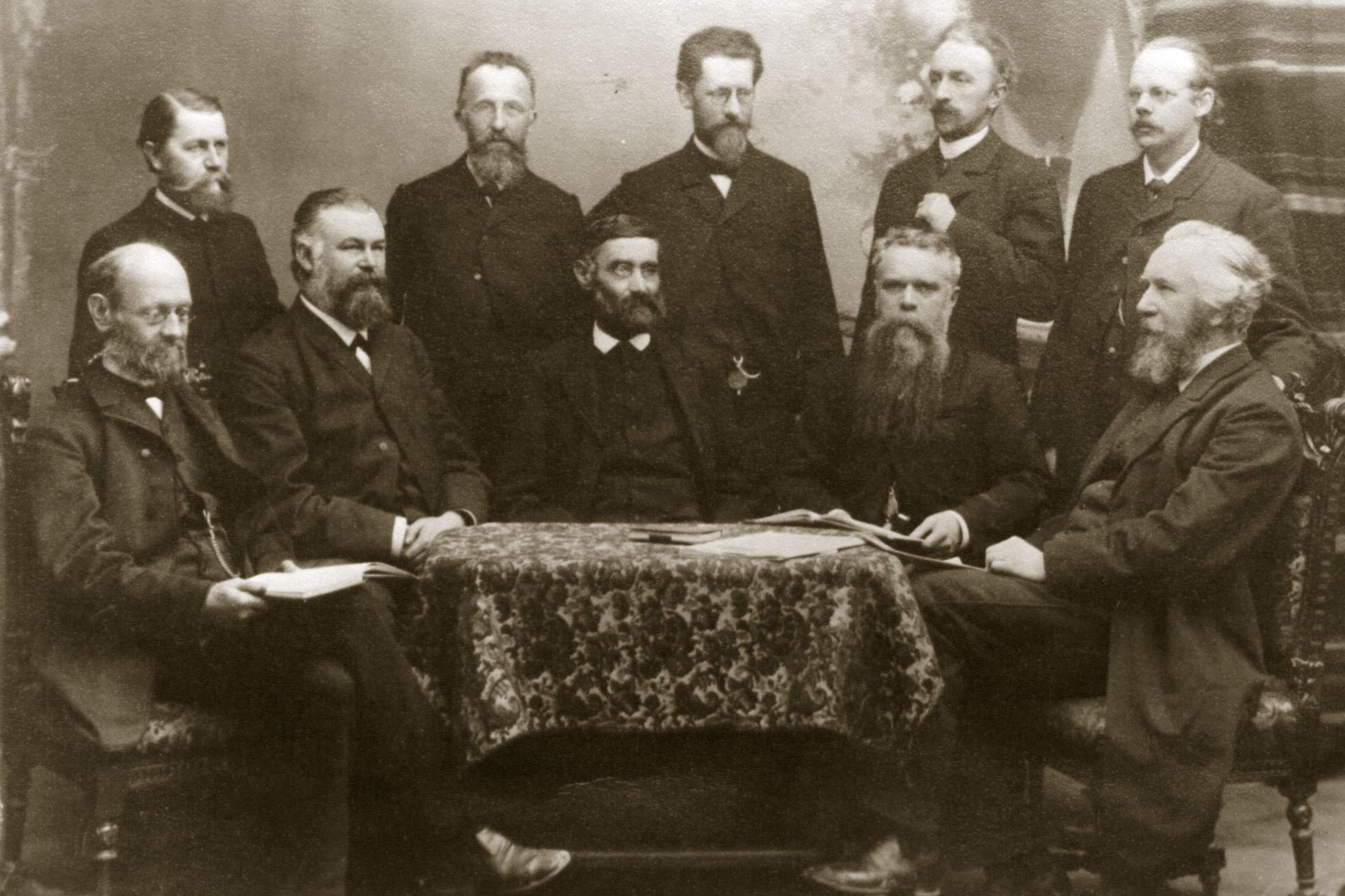 Ernst Abbe im Kreise der Jenaer Universitätsprofessoren 1894