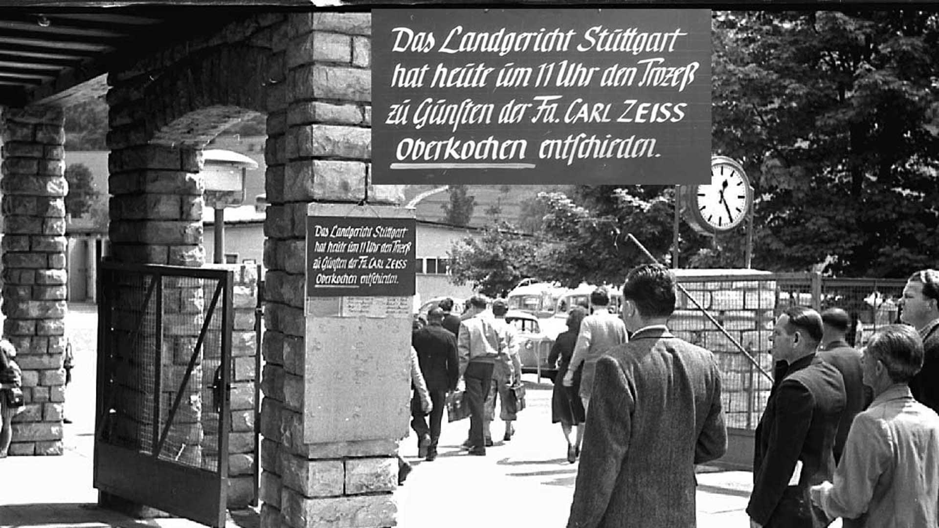 Teilung 1953 wurde das Ende der Zusammenarbeit zwischen Jena und Oberkochen erzwungen. Weltweit dauerten die Auseinandersetzungen um die Warenzeichen bis 1989 an.