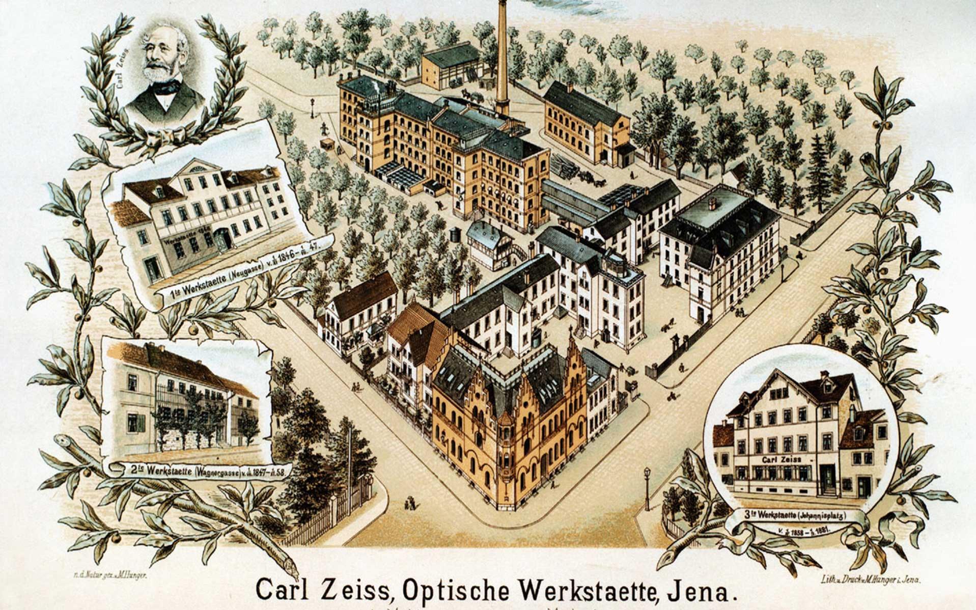 Darstellung Optische Werkstätte in Jena