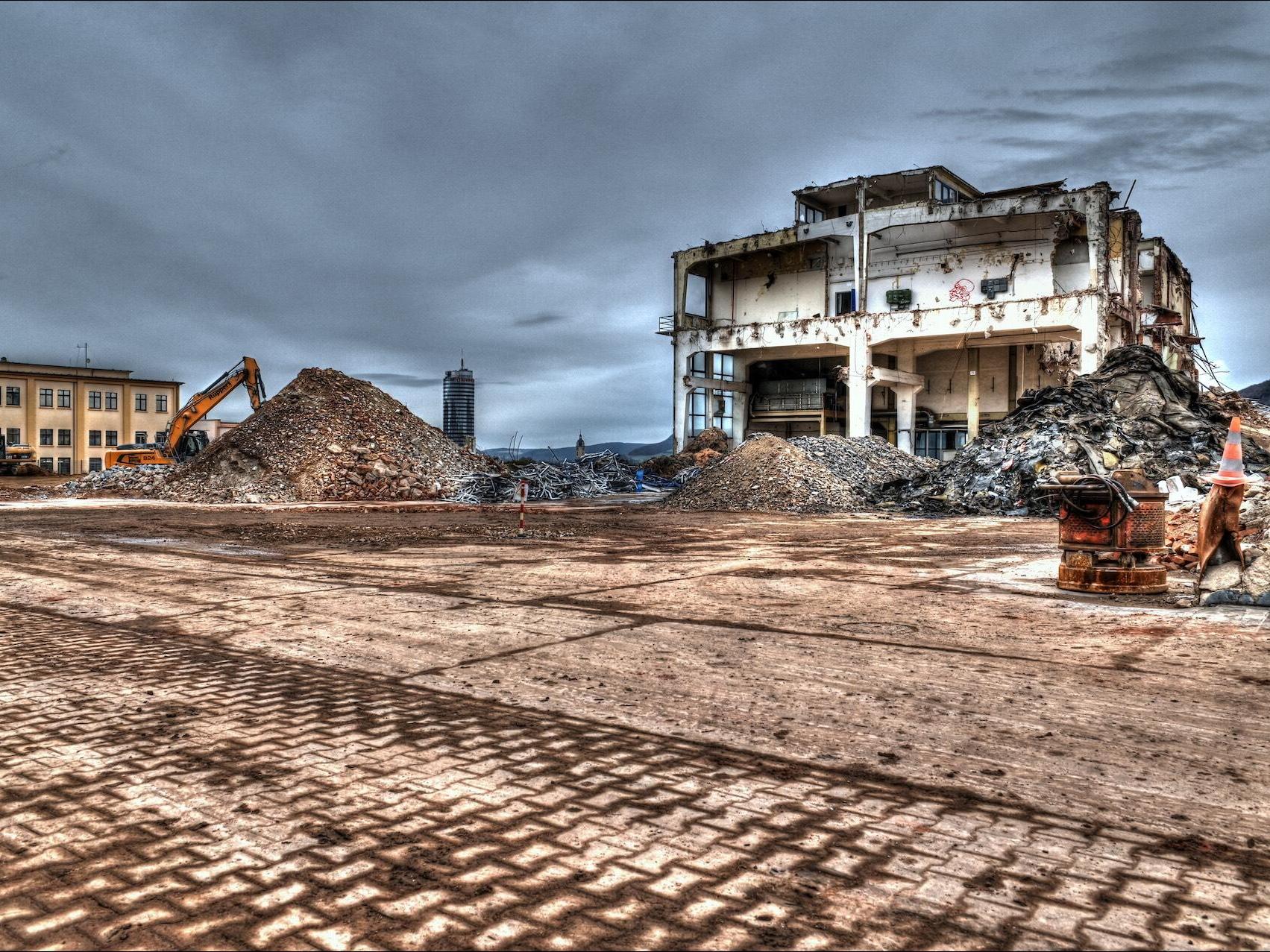 Blick auf die Baustelle