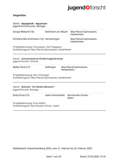 Vorschaubild von Regionalwettbewerb Ostwürttemberg