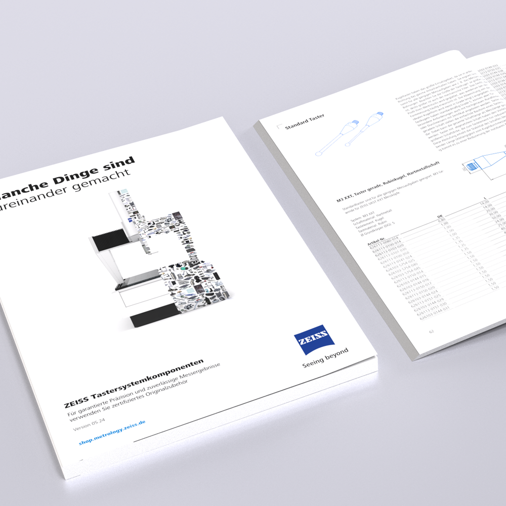 Jetzt Vollversion des Zubehör-Katalog​s für Tastersystemkomponenten herunterladen