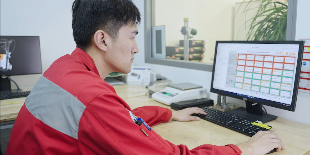 Mit ZEISS PiWeb führt STIHL die Qualitätsdaten aus dem gesamten Produktionsprozess zusammen.