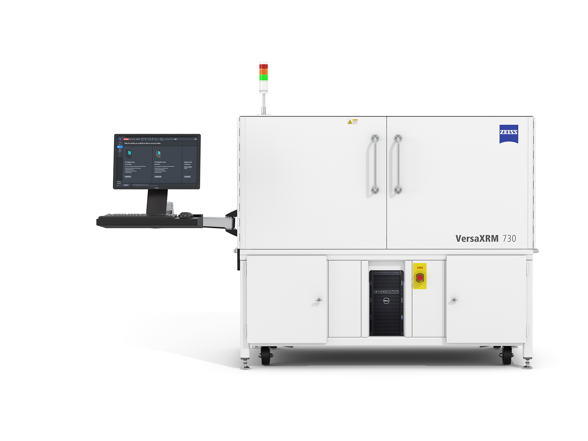ZEISS VersaXRM™ 730 connected to computer on the white background