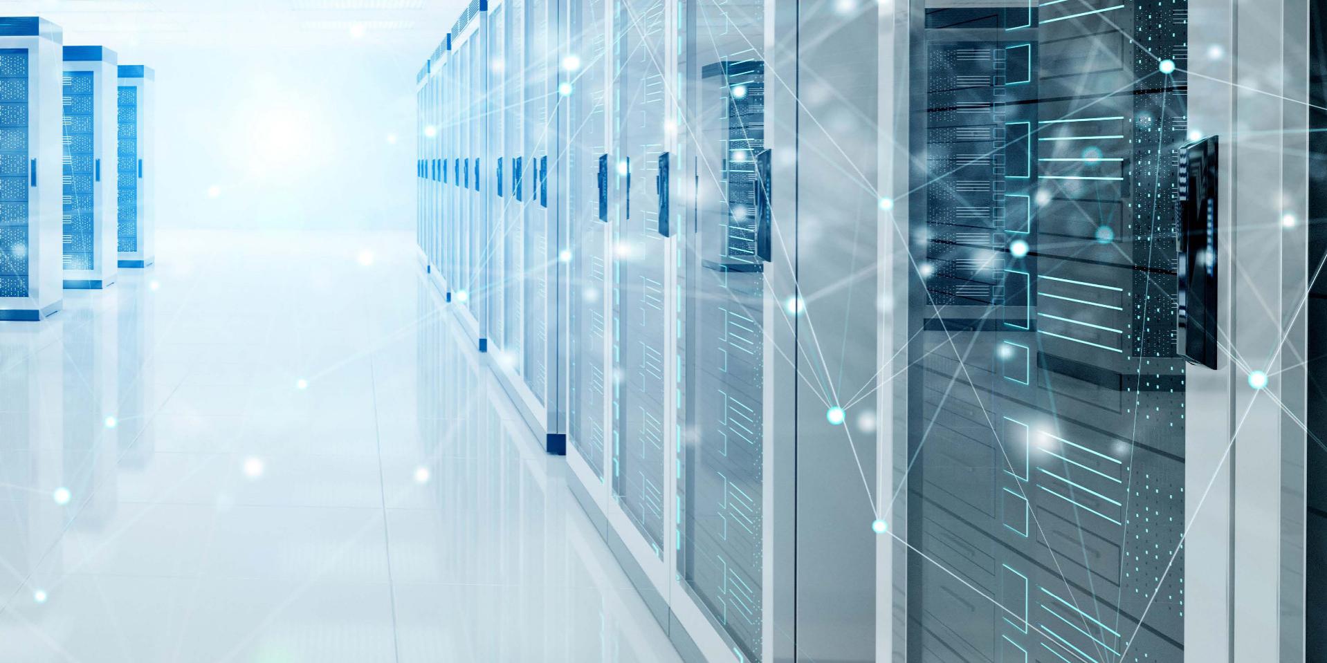 Modernes Datenzentrum mit Serverracks