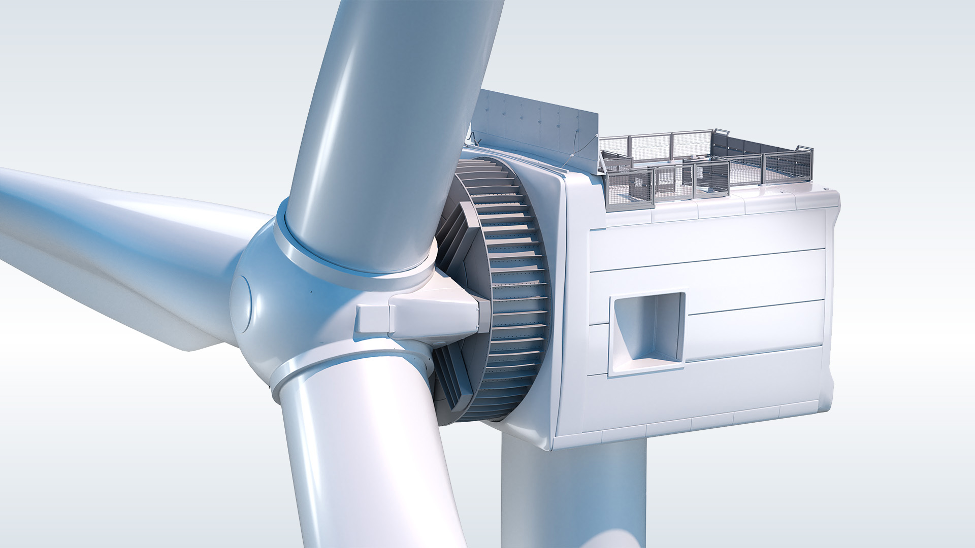 Die Direktantriebstechnik beschreibt einen Generator, bei dem das Getriebe direkt in oder neben der Nabe eingebaut ist und sich mit der gleichen Geschwindigkeit wie die Nabe dreht.