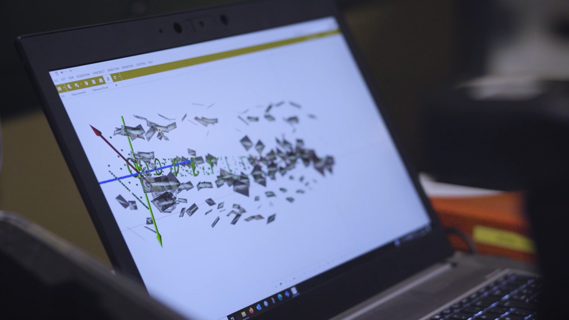 Analyse der 3D-Koordinaten im System.