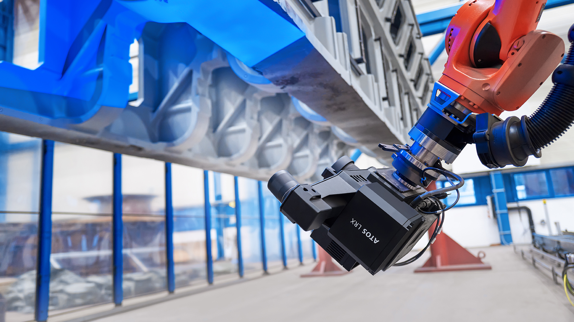 Mit dem ZEISS ATOS LRX wird die Qualität der Gussbauteile kontrolliert.