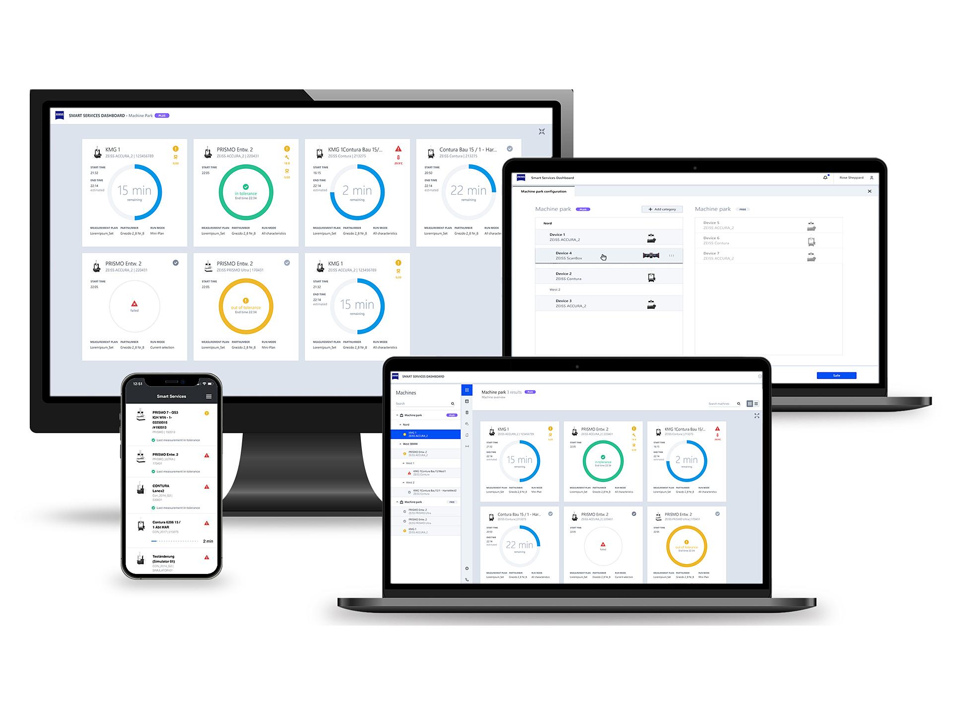 ZEISS Smart Services Dashboard