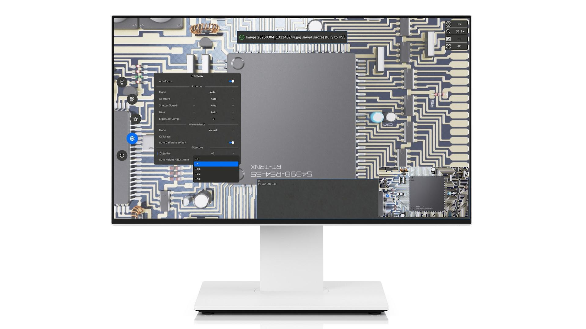 ZEISS Smartzoom 100 Software-Bildschirm