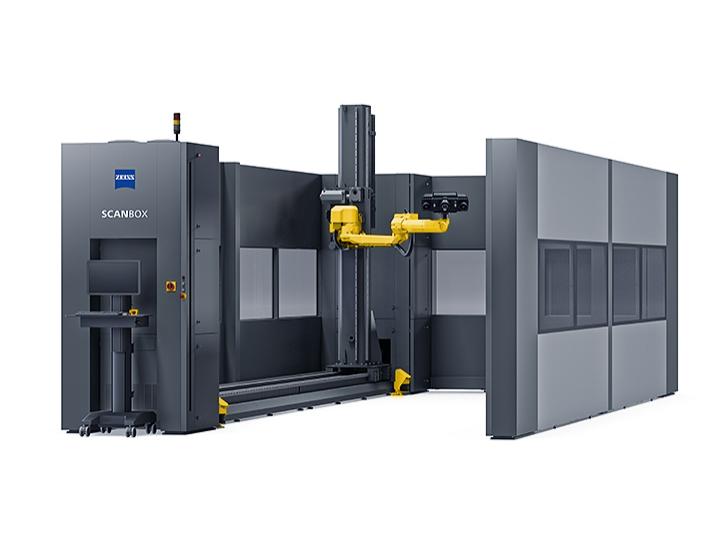 In dieser optischen 3D-Messmaschine erfasst der Highspeed-Sensor besonders große und schwere Bauteile wie Seitenwände mit einer maximalen Größe von 6000 x 1250 mm.