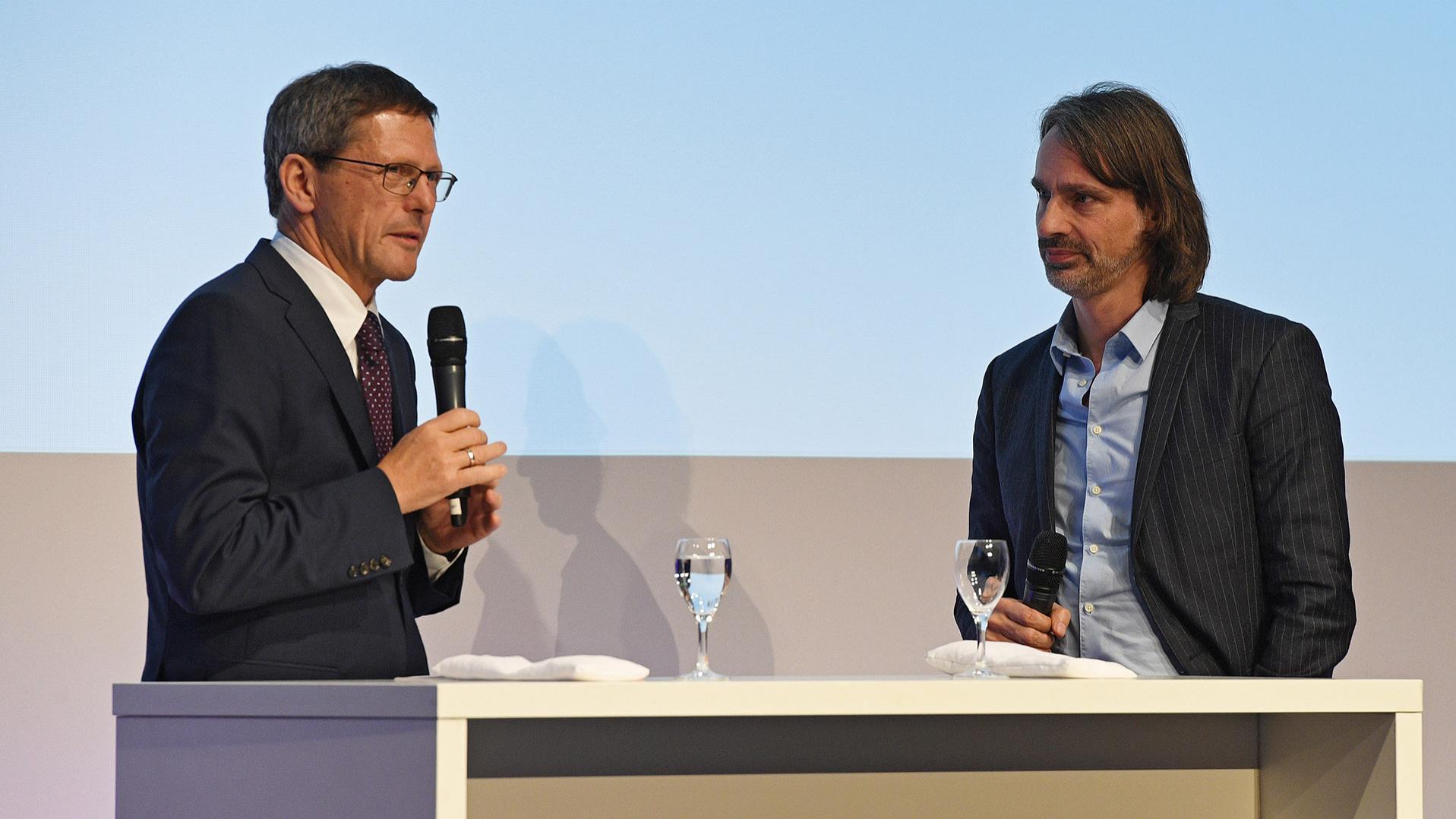 Prof. Dr. Michael Kaschke und Dr. Richard David Precht im Dialog