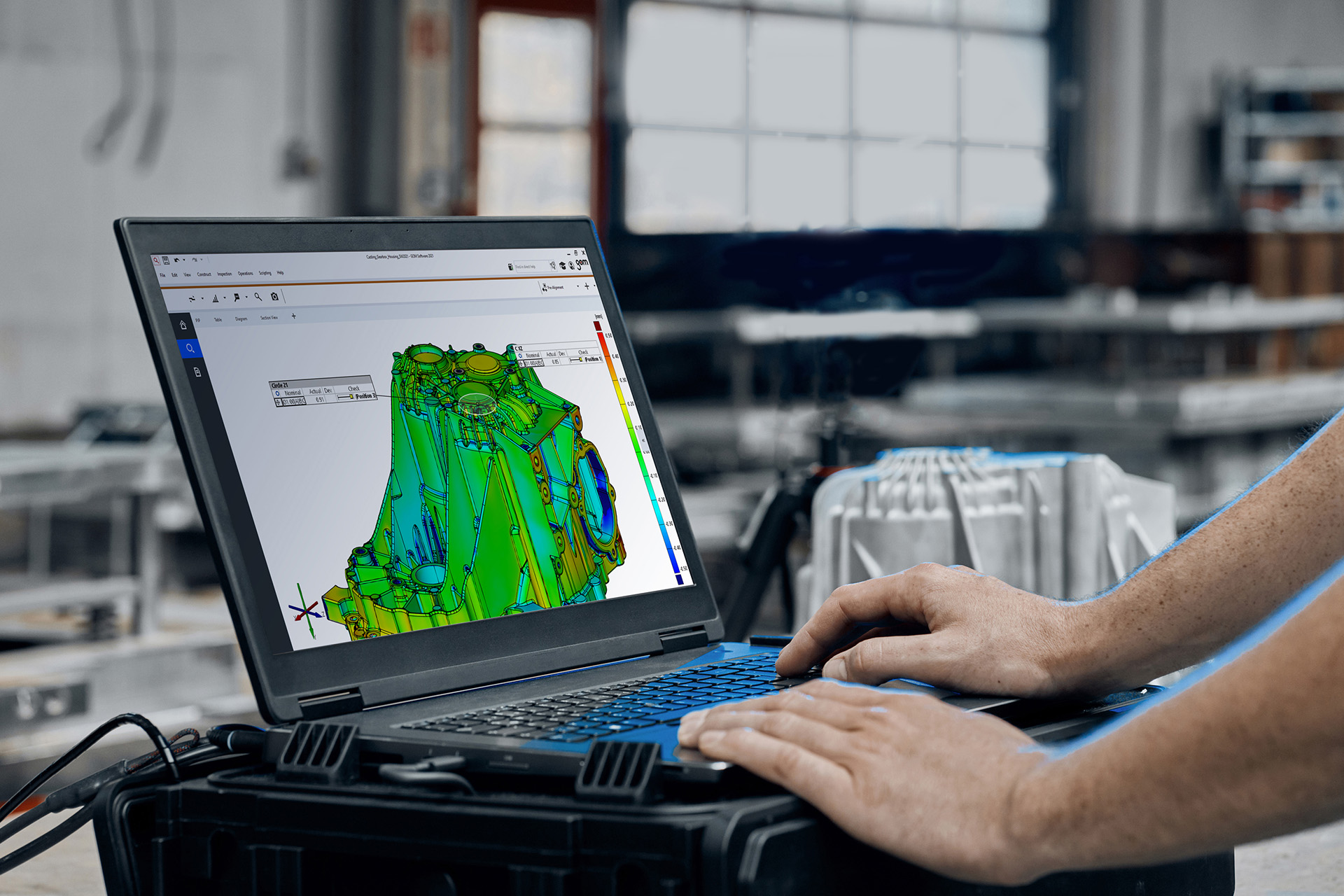 ZEISS software allows to analyze 3D measuring data generated from Scantech 3D scanners and to create comprehensive reports