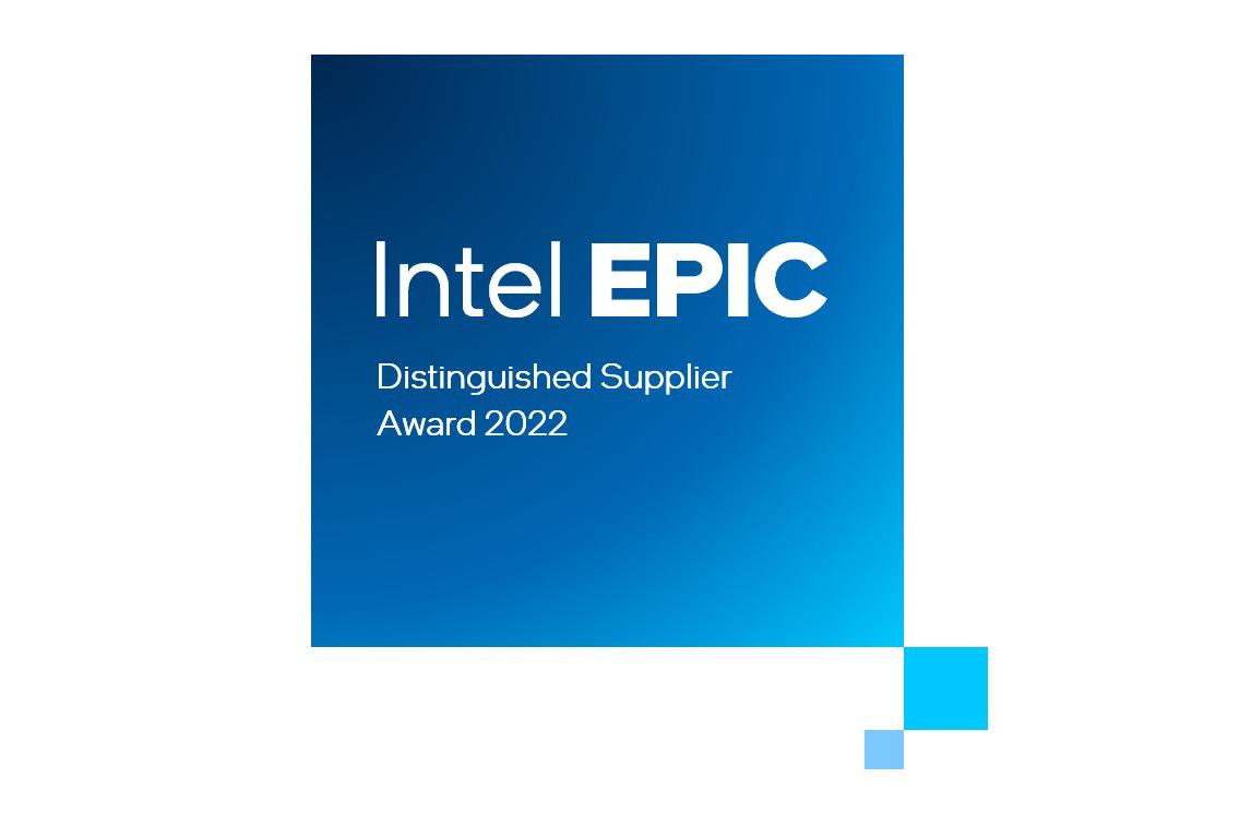 Intel EPIC Logo zum Distinguished Supplier Award 2022