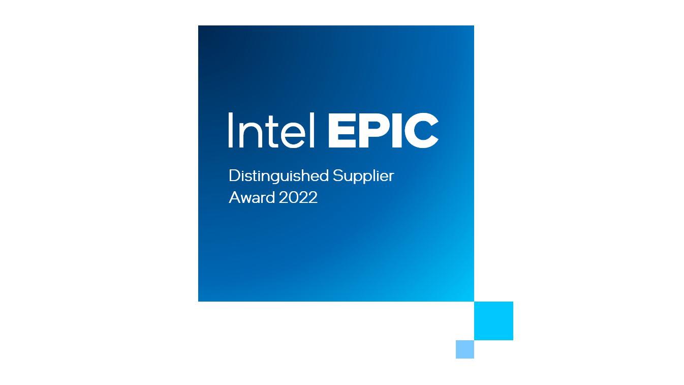 Intel EPIC Logo zum Distinguished Supplier Award  2022