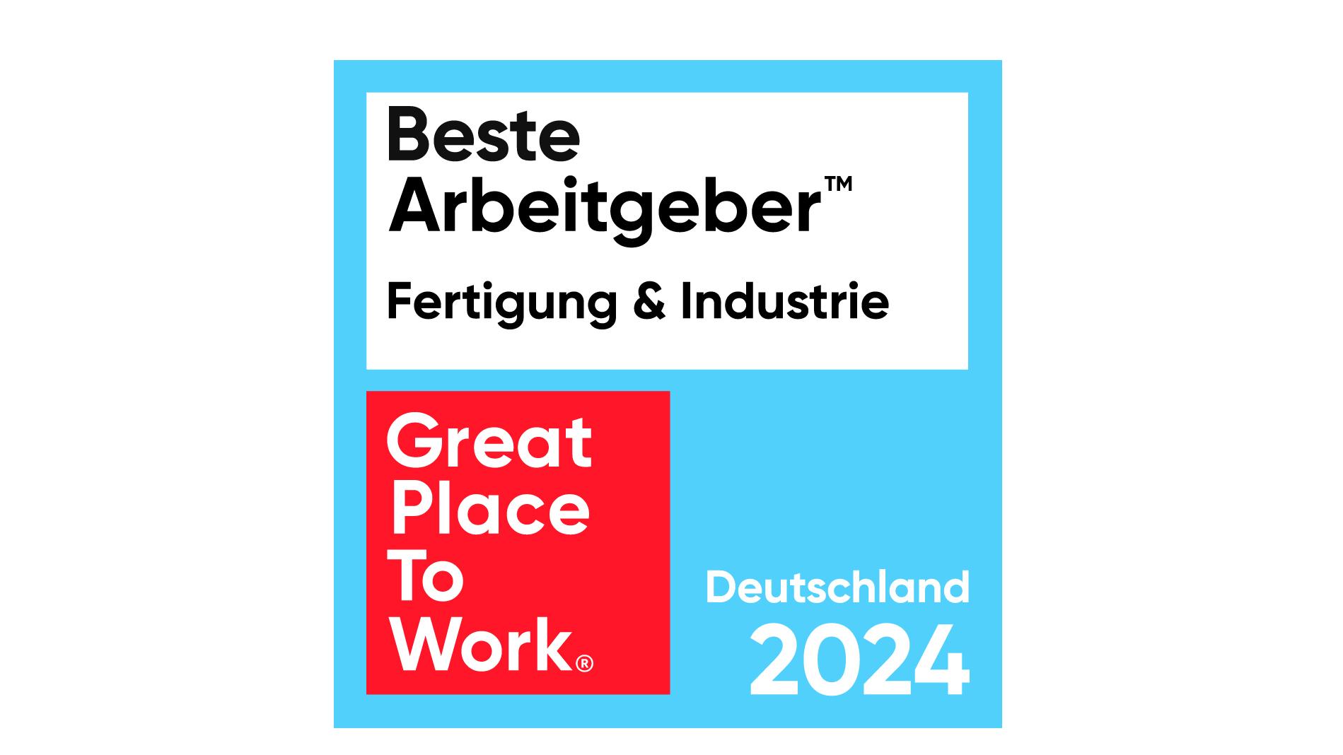 ZEISS Vision Care Deutschland erhält die Auszeichnung „Beste Arbeitgeber Fertigung & Industrie 2024“