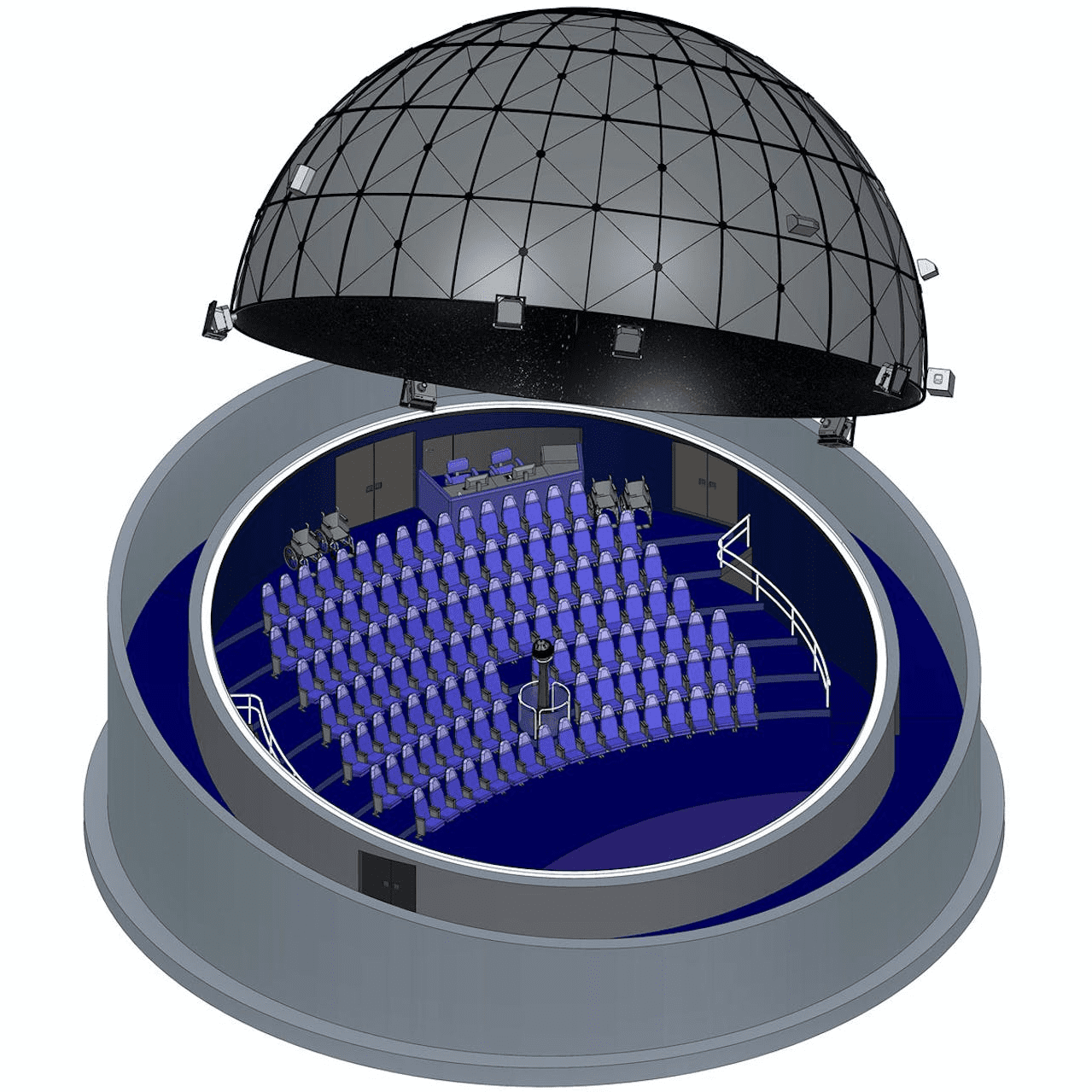 3D Grafik eines Planetariums