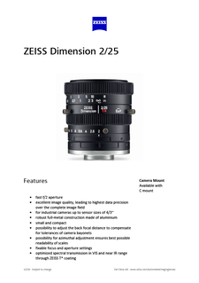 Vorschaubild von ZEISS Dimension 2/25