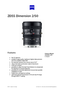 Vorschaubild von ZEISS Dimension 2/50