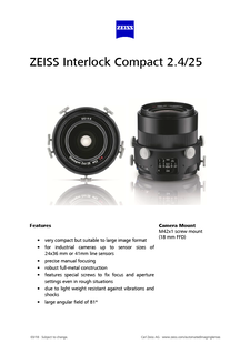 Vorschaubild von ZEISS Interlock Compact 2.4/25