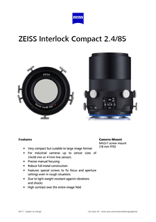 Vorschaubild von ZEISS Interlock Compact 2.4/85