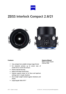 Vorschaubild von ZEISS Interlock Compact 2.8/21