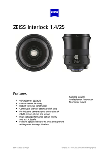 Vorschaubild von ZEISS Interlock 1.4/25