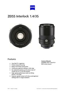 Vorschaubild von ZEISS Interlock 1.4/35