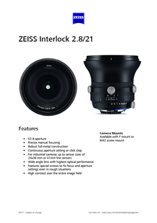 Vorschaubild von ZEISS Interlock 2.8/21