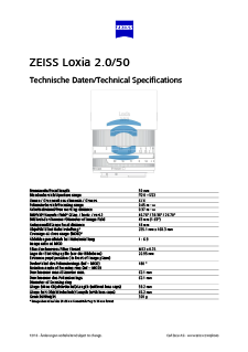 Vorschaubild von ZEISS Loxia 2/50
