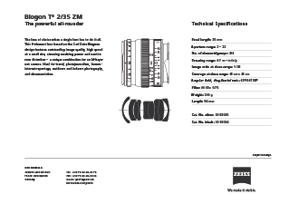 Vorschaubild von ZEISS Biogon T* 2/35 ZM