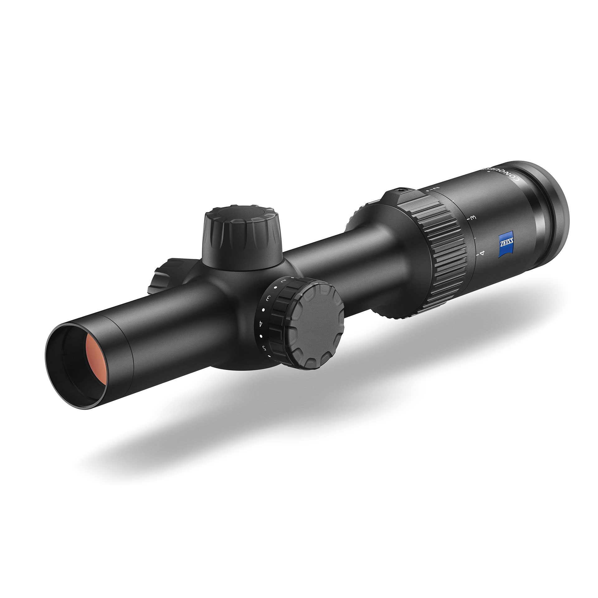 ZEISS Conquest V4 1–4x24 riflescope with compact design and wide field of view, ideal for short-range hunting
