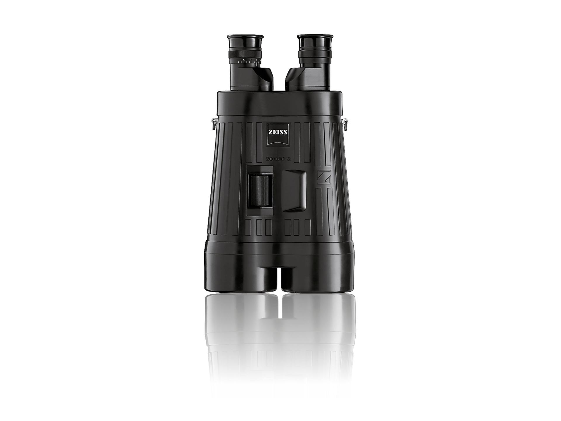 Close-up product photo of the ZEISS 20x60 S binoculars with black housing and ZEISS logo