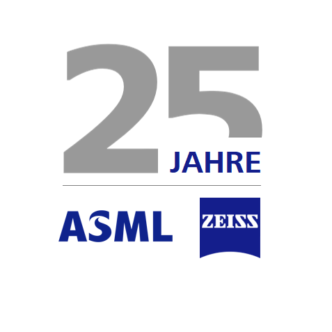 Logo der 25-jährigen strategischen Partnerschaft zwischen ZEISS SMT und ASML 