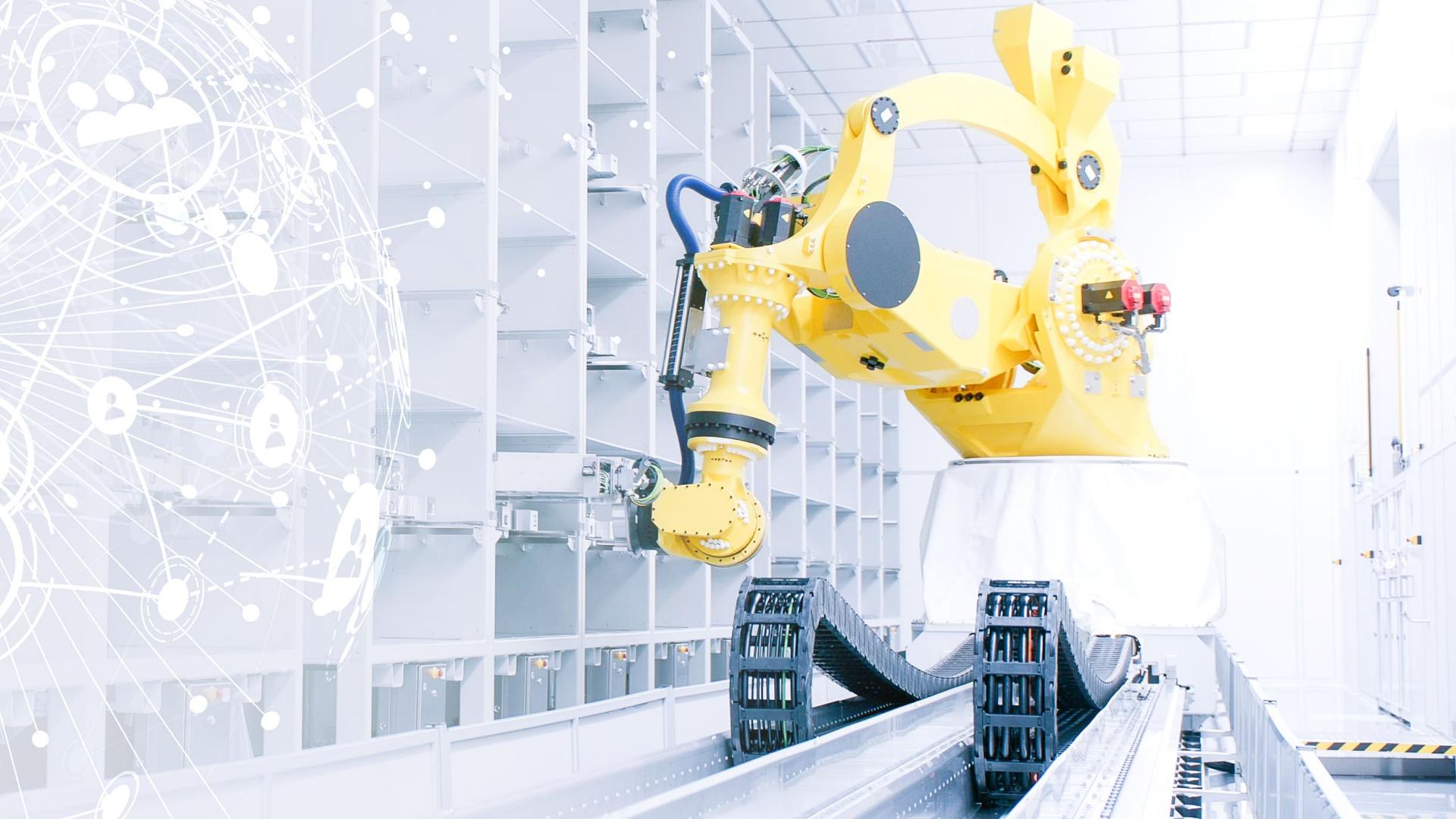 Ein Roboter im Reinraum der ZEISS Semiconductor Manufacturing Technology