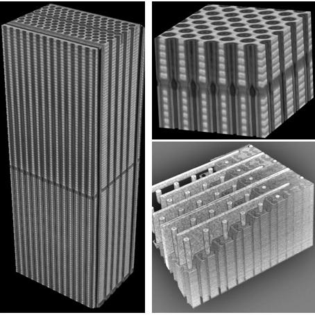 Strukturen auf einem Speicherchip in 3D-Darstellung 