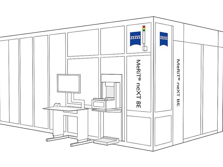 Strichzeichnung eines ZEISS SMT Produkts MeRiT MG neo