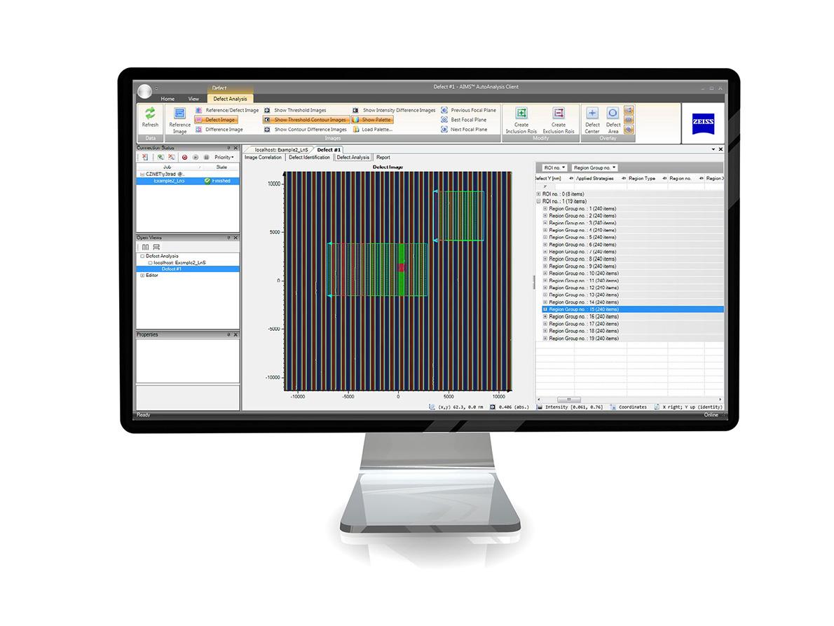 Monitor mit Repair Analyse Software