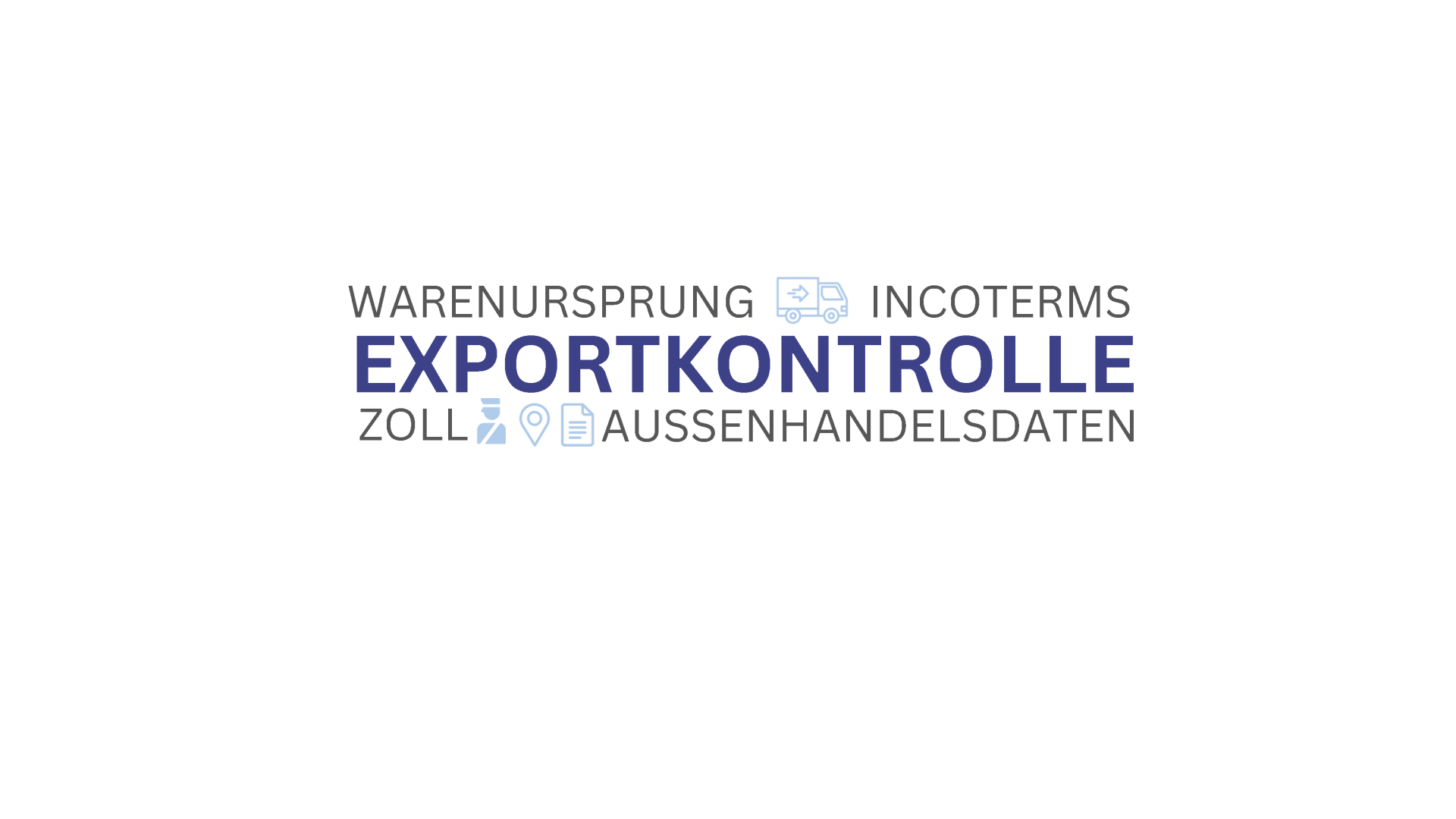 Logo des Trainings zur Exportkontrolle in einer Wortwolke