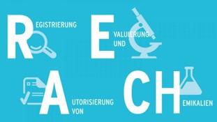 Logo des E - Learnings REACh