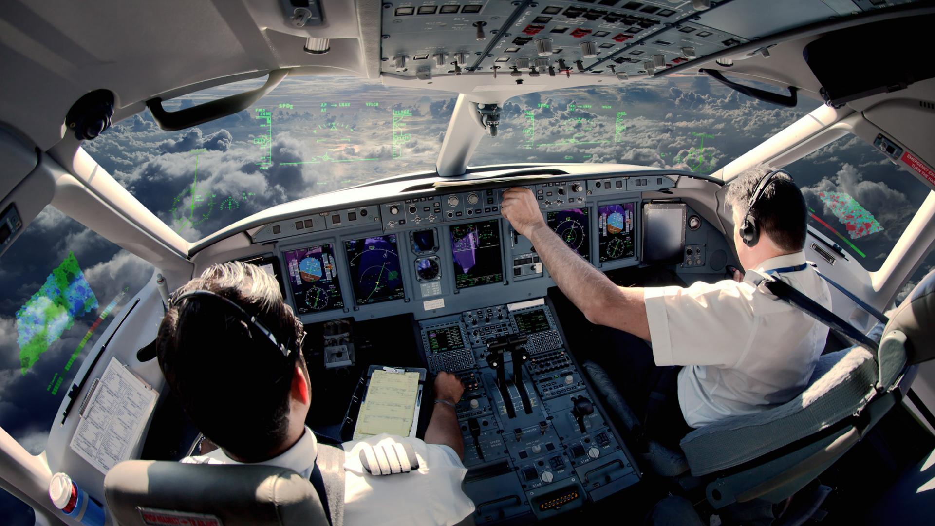 neues Avionik HUD Technologie aus Sicht des Piloten