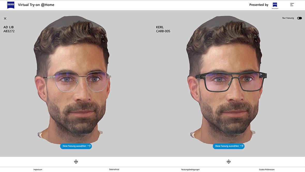 ZEISS Virtual Try-on