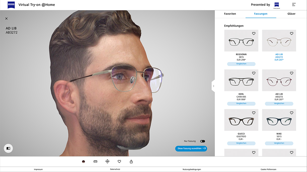 ZEISS Virtual Try-on @Home