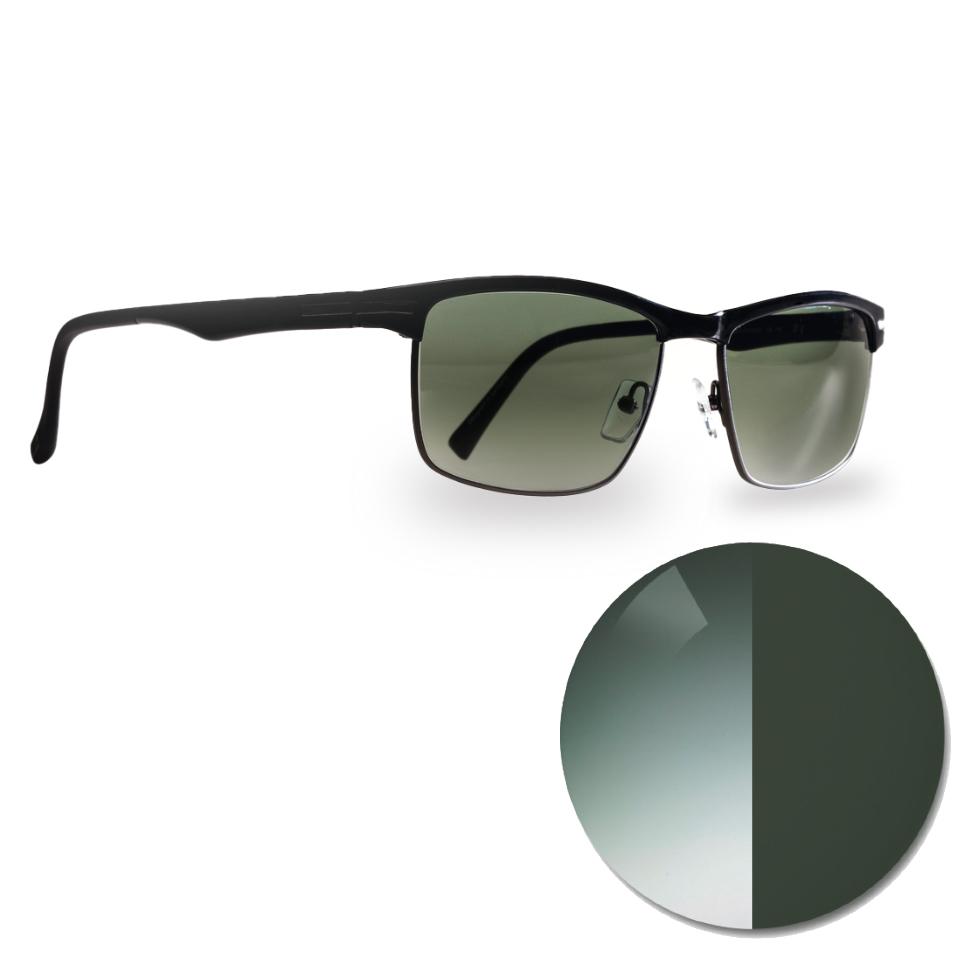 Brille mit ZEISS AdaptiveSun, mit Verlaufsfarbe in Pioneer und einem Farbpunkt mit hellem und dunklem Farbton