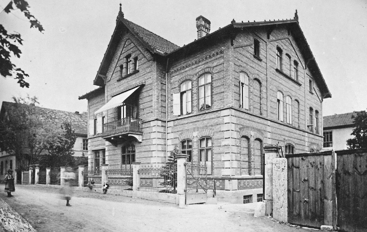 Wohnsitz von Carl Zeiss und erstes Fabrikgebäude auf dem Gelände des späteren Hauptwerks.