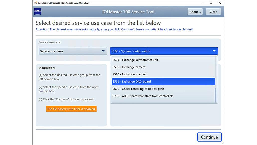 IOL Master Service Tool