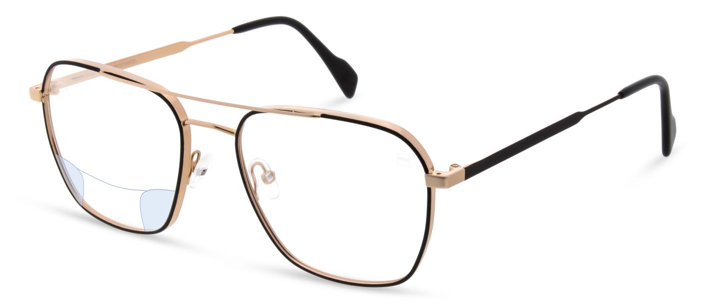 Bei Brillen mit ZEISS SmartLife Digital Brillengläsern sind die Sichtzonen zu sehen.